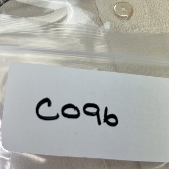 Naf Naf beige button down blouse with Fringe Detail - Picture 11 of 11